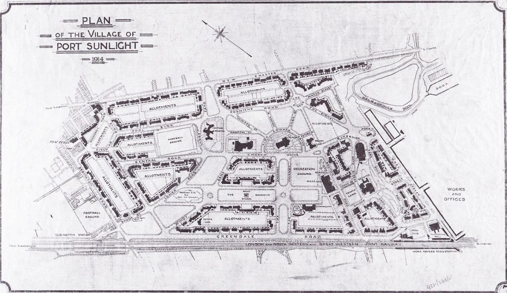Plan of Port Sunlight development 1914